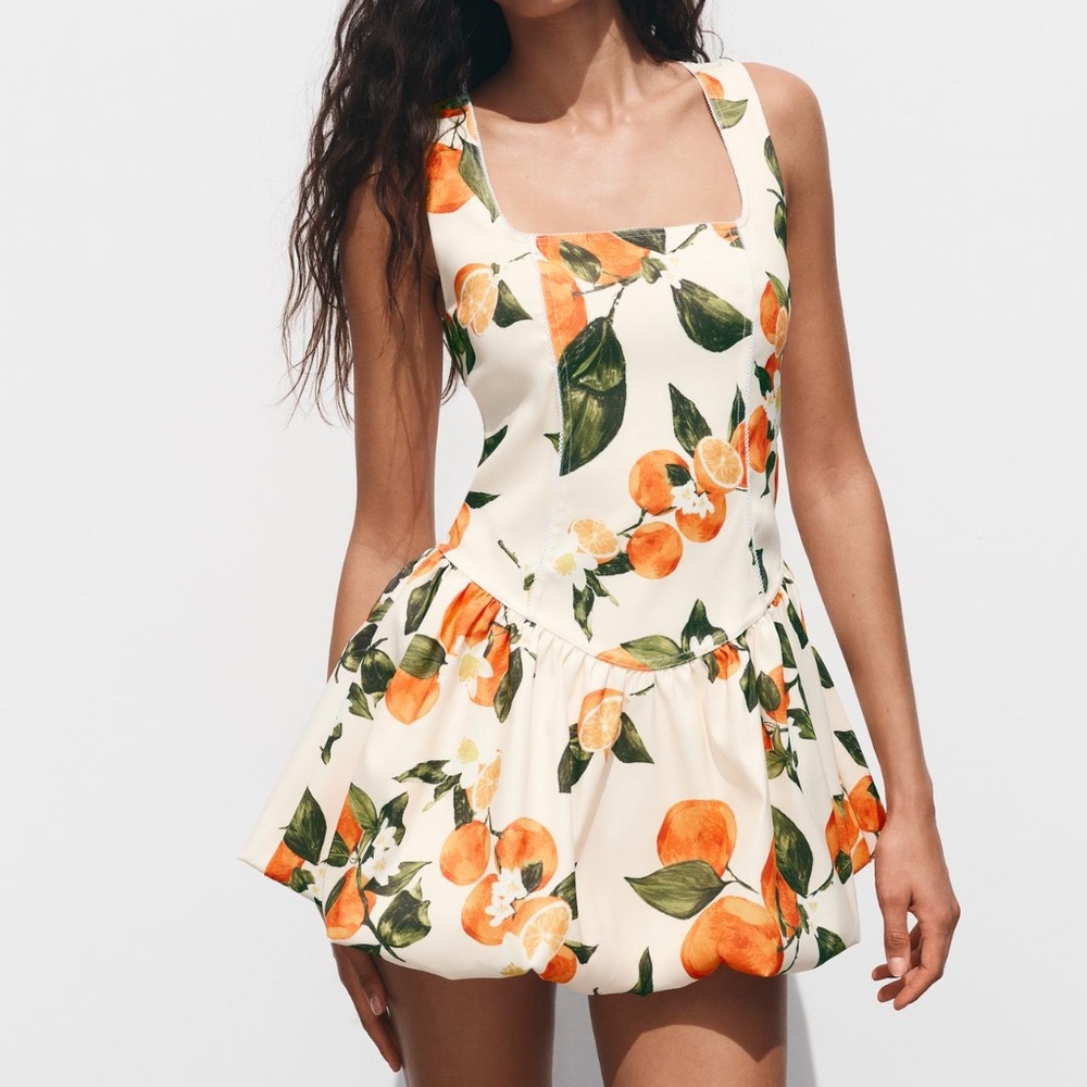 ZARA Printed Short Dress – Size Large – NWT